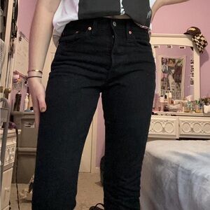 levi’s 501 slim black jeans